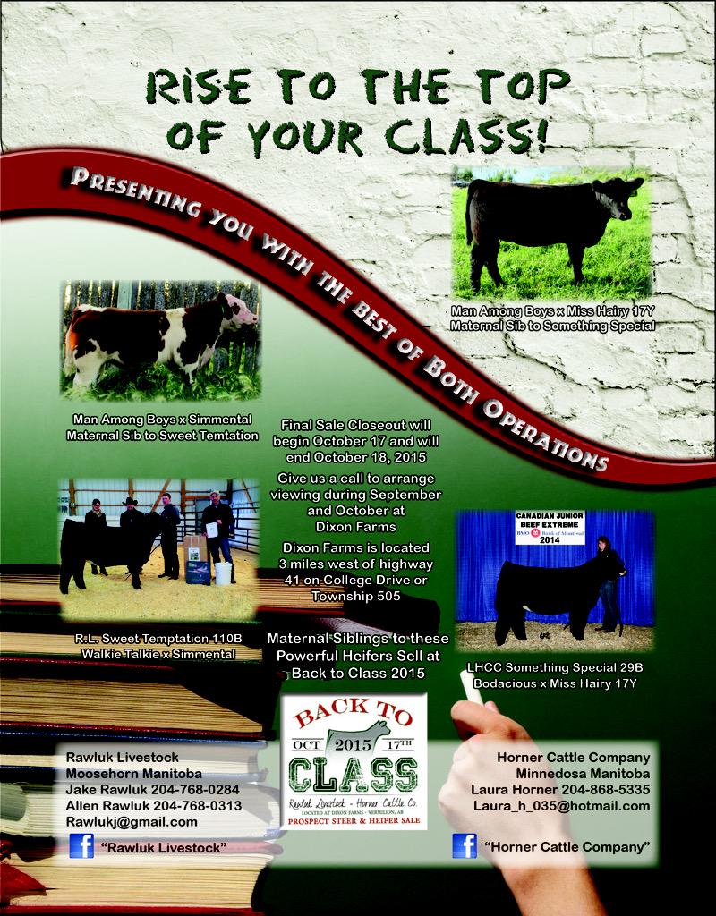Back to Class! 
Jake Rawluk 204-768-0284
Laura Horner. 204 868 5335 Direct Livestock Marketing Systems <a href="/mattlautner/">Matt Lautner</a>