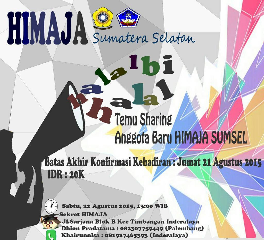 Dan acara ini terbuka utk seluruh mahasiswa rantau asal jambi yg berkuliah di sumatera selatan yaa 😊