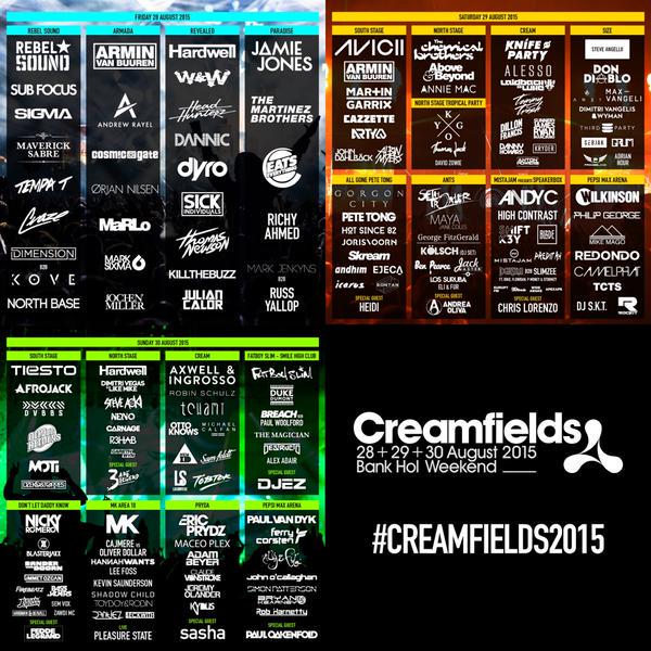 This weekend <a href="/Creamfields/">Pepsi MAX presents Creamfields</a> <a href="/FatboySlim/">Fatboy Slim</a> <a href="/PAULVANDYK/">Paul van Dyk</a> <a href="/mistajam/">mistajam</a> <a href="/sashaofficial/">sashaofficial</a> <a href="/I_Skream/">Oliver Jones</a> Tickets > buff.ly/1Pzh4W9