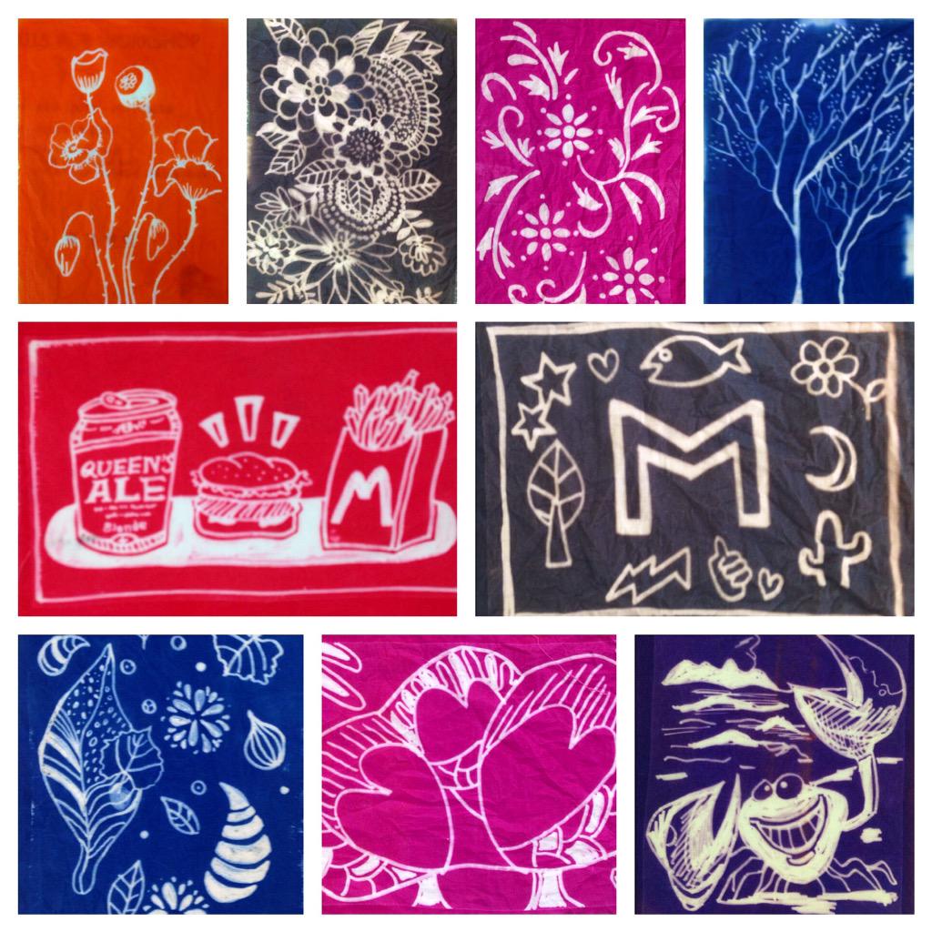 JacquardProduct's tweet image. Some of the students' first prints from our #solarfast workshops in Seoul. We are using hand-drawn negatives!