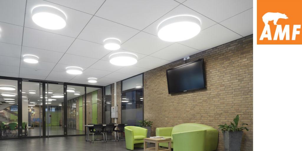 Knauf AMF plafonds - Comfortabel en licht: akoestiek oplossingen voor het onderwijs: buff.ly/1UNJwGD