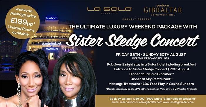 Sister Sledge appearing at La Sala GIBRALTAR Sat29th - Sunborn WE ARE FILMING <a href="/SunbornHotels/">Sunborn Hotels</a> gibraltaron.tv/sister-sledge-… …