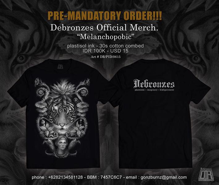 PRE ORDER Debronzes tshirt.
Contact : Gonz Burnz