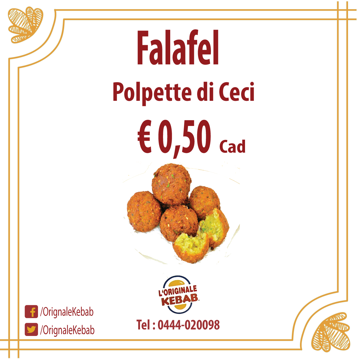 OrignaleKebab's tweet photo. Si Serviamo miglior "FALAFEL" della Dueville. Solo € 0,50 Cad. #Dueville #Vicenza #Cibo #Falafel #Turcia #Boun http://t.co/6zN9ORcxf5
