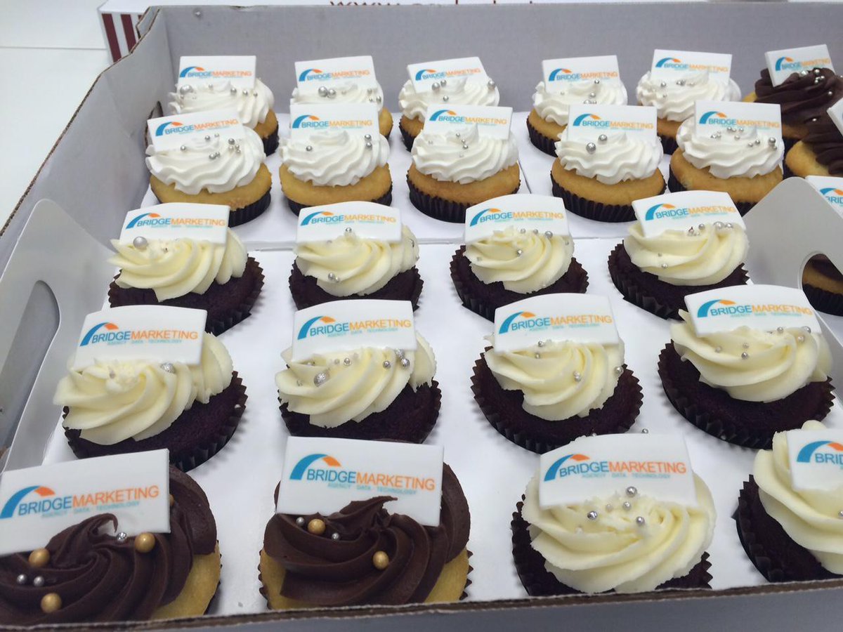ConnectByBridge's tweet image. Celebrating the launch of our @salesforce platform with delicious cupcakes from @cakebossbuddy! Great work team!!