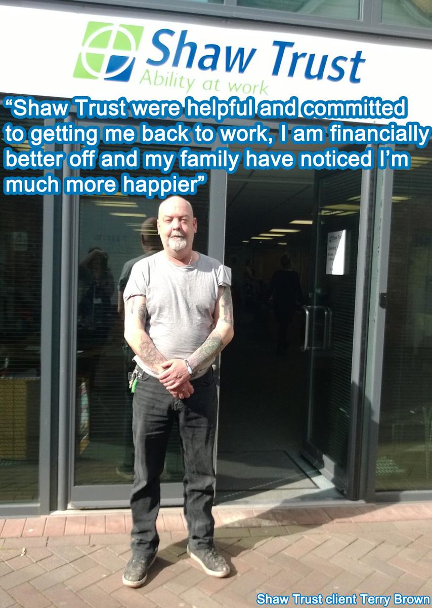 ShawTrust's tweet image. Fantastic news that Terry, supported by @STHereford has returned to work after 35 years @bluearrowgroup  @RomecFM