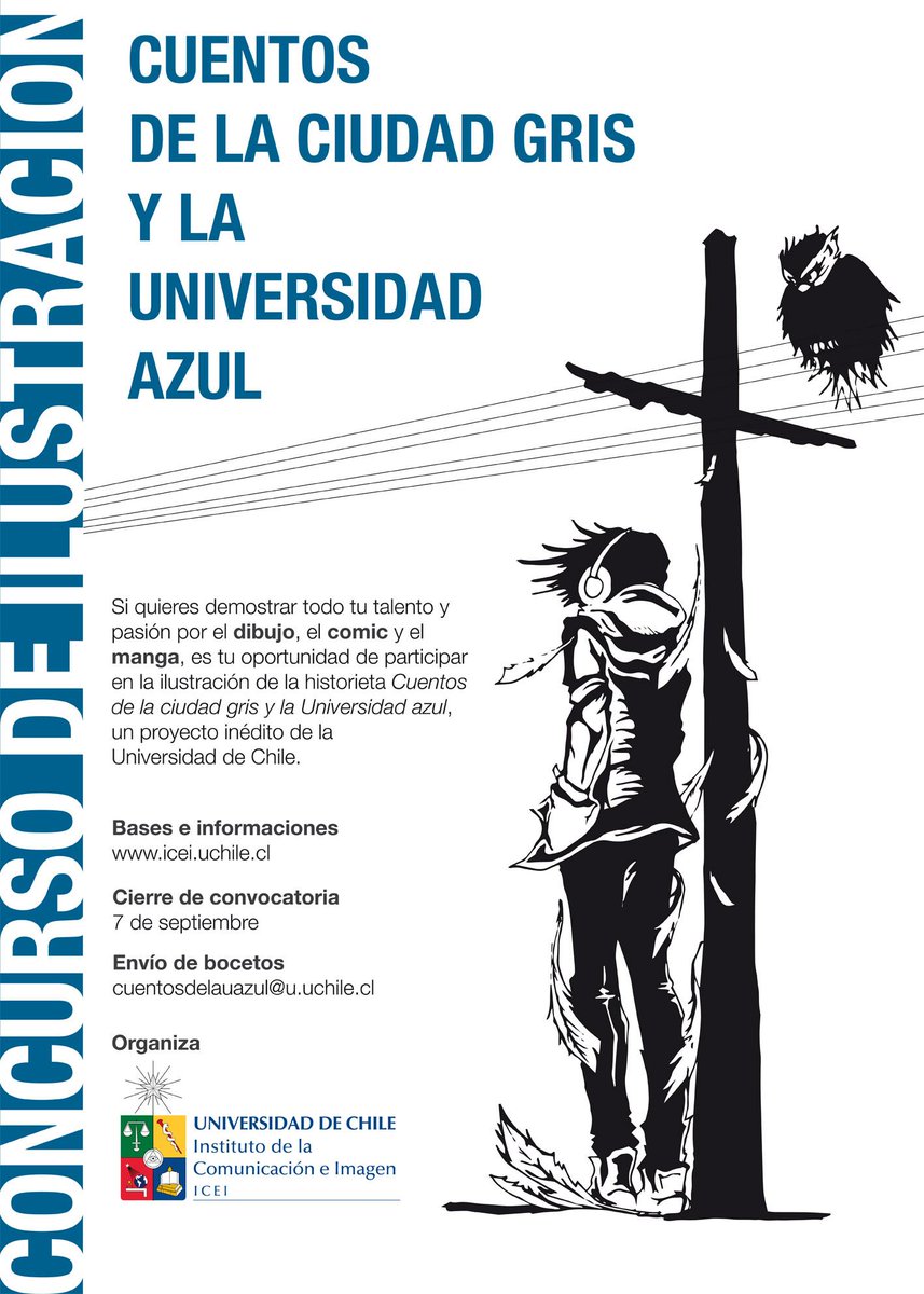 FCEIUchile's tweet photo. Estudiantes @uchile! #ConcursodeIlustración "Cuentos de la Ciudad Gris y la Universidad Azul". http://t.co/RCYFIXqsoL http://t.co/R1XWXSYjq4