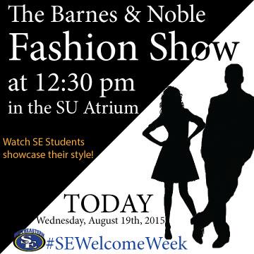 SEOSL's tweet photo. #SEFashionShow #SEWelcomeWeek 
Be sure to stop by the Fashion Show today! http://t.co/KvbL7YsxrP