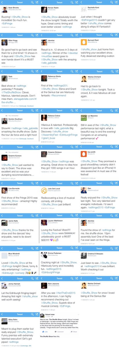 Shuffle_Show's tweet image. AUDIENCE REVIEWS: The @Shuffle_Show - 22:00 @AssemblyFest #edfringe #edfringe2015 #WTFringe #review #EdinburghFringe