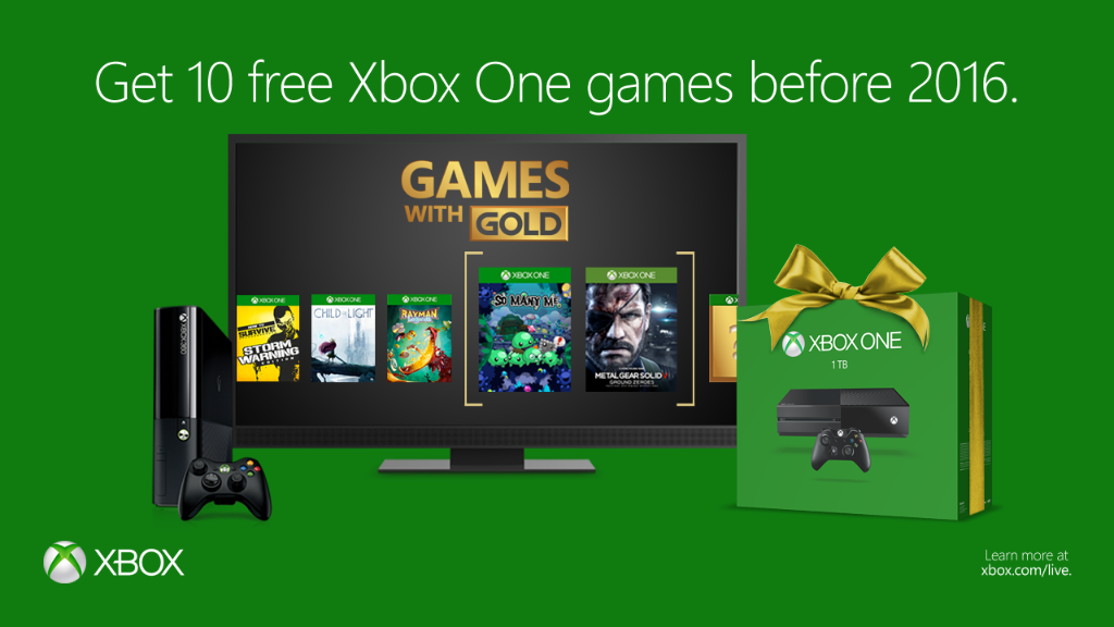 XBOX's tweet photo. Expecting an #XboxOne this holiday? Join #XboxLive Gold &amp; get 10 free games by 2016: http://t.co/Ky41AEUoVr http://t.co/lwzGtaqTAf