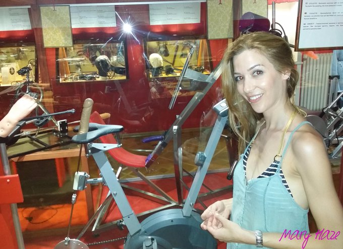 Now that's my kind of exercise! ;)  At the #SexMachinesMuseum in #Prague #somecrazyshit #seenitall  @dildodave<a href="/tag/sexmachinesmuseum"class="tags">#SexMachinesMuseum</a><a href="/tag/prague"class="tags"><span>#prague</span></a><a href="/tag/seenitall"class="tags"><span>#seenitall</span></a><a href="/tag/somecrazyshit"class="tags"><span>#somecrazyshit</span></a>