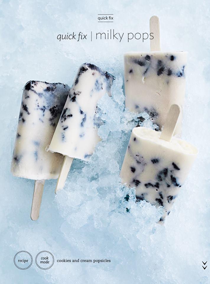 Refreshing cookies and cream #popsicles shot by William Meppem for <a href="/DonnaHay/">donna hay</a>