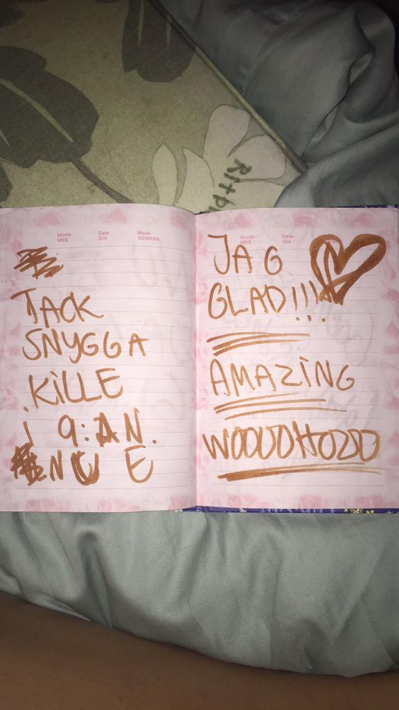 isabelsjogurka's tweet photo. 12åriga jag fick komplimang av snygg poppis kille i 9an att jag sjöng bra o min dagbok består 11 såna här sidor http://t.co/Ieda2WLz2N