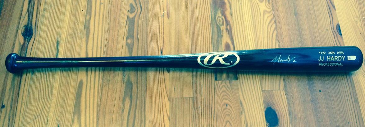 Happy birthday to shortshop JJ Hardy! Bid on this autographed full sized, custom bat at 