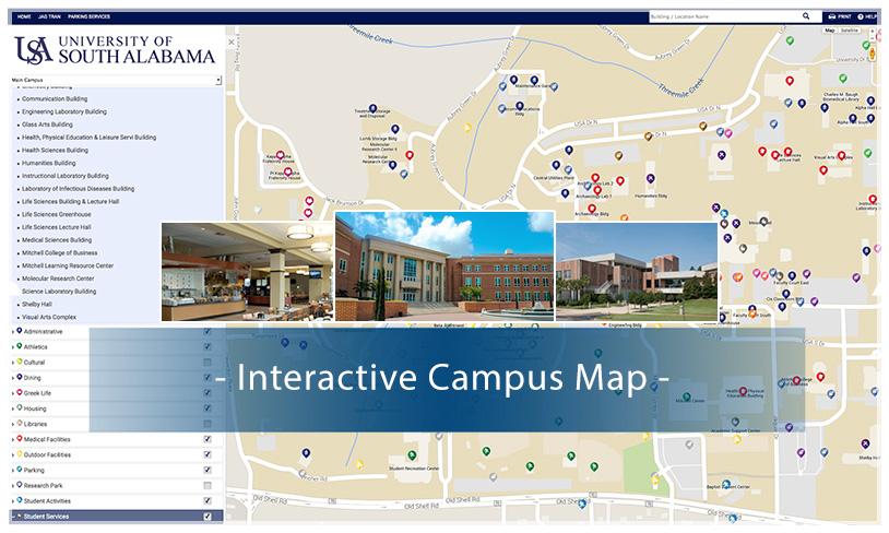U Of South Alabama On Twitter New Interactive Campus Map Now