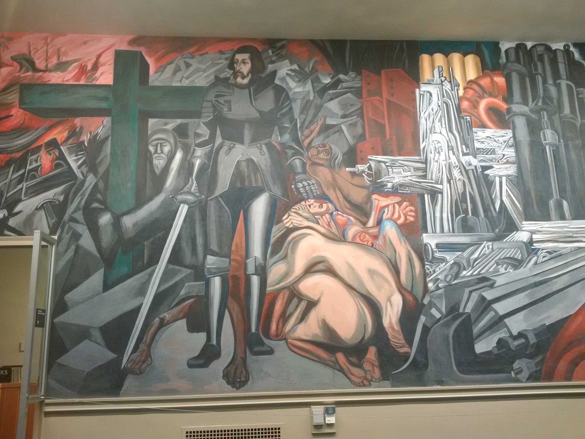 BobRae48's tweet photo. Remarkable Orozco murals at Dartmouth's Baker Library - was here to give a talk on #ExportingDemocracy #cdnpoli http://t.co/kraNC7CIGD