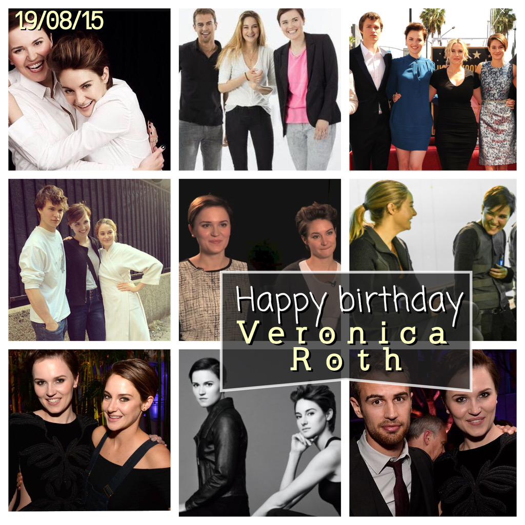 Happy 27th birthday Veronica Roth     Tysm for writing The divergent series and being the key the ds movies  