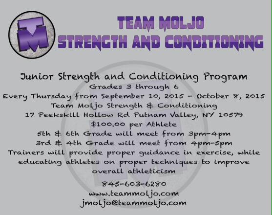 TeamMoljo's tweet image. Junior Strength and Conditioning Program will start September 10th! Sign up today! #teammoljo #juniorprogram
