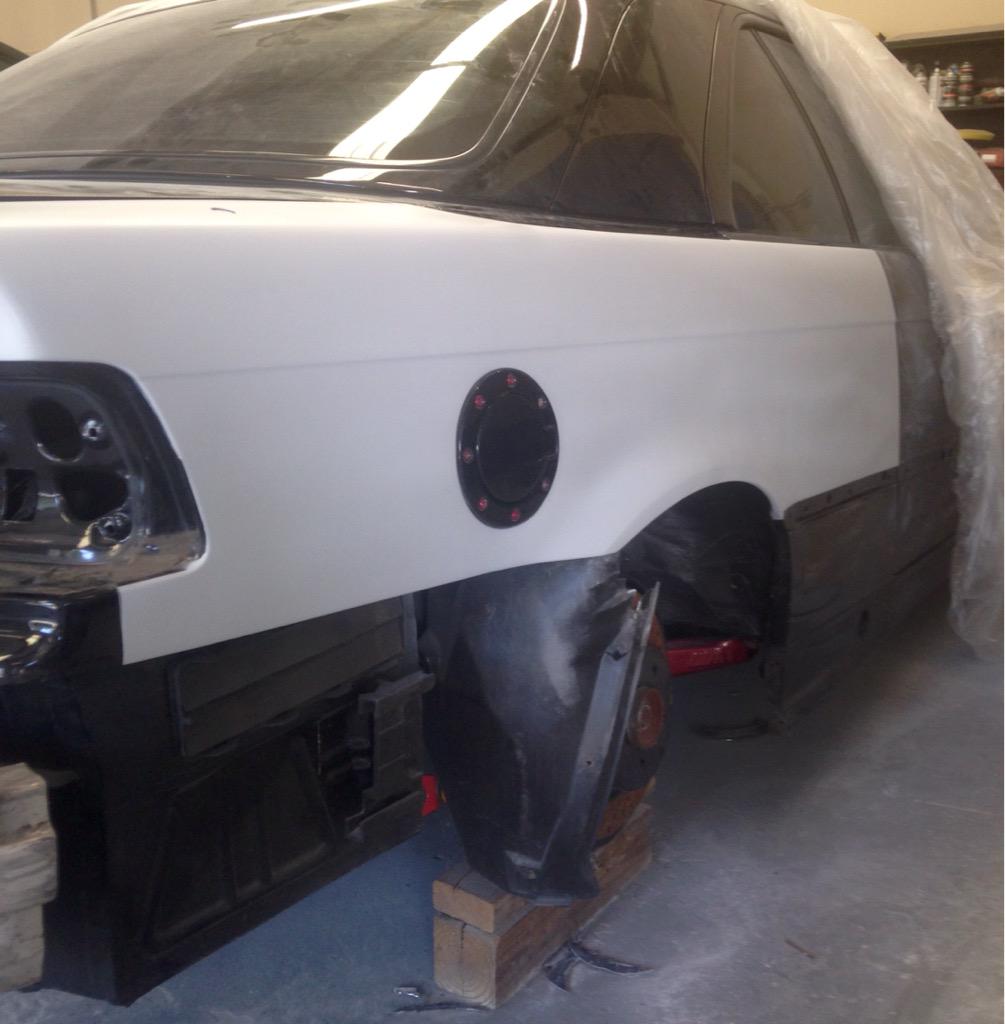tntcollisionNC's tweet photo. This is how you get a round thing in a square hole. BMW m3 with a new Audi gas door. #custombmw http://t.co/X8ZCrcMovF