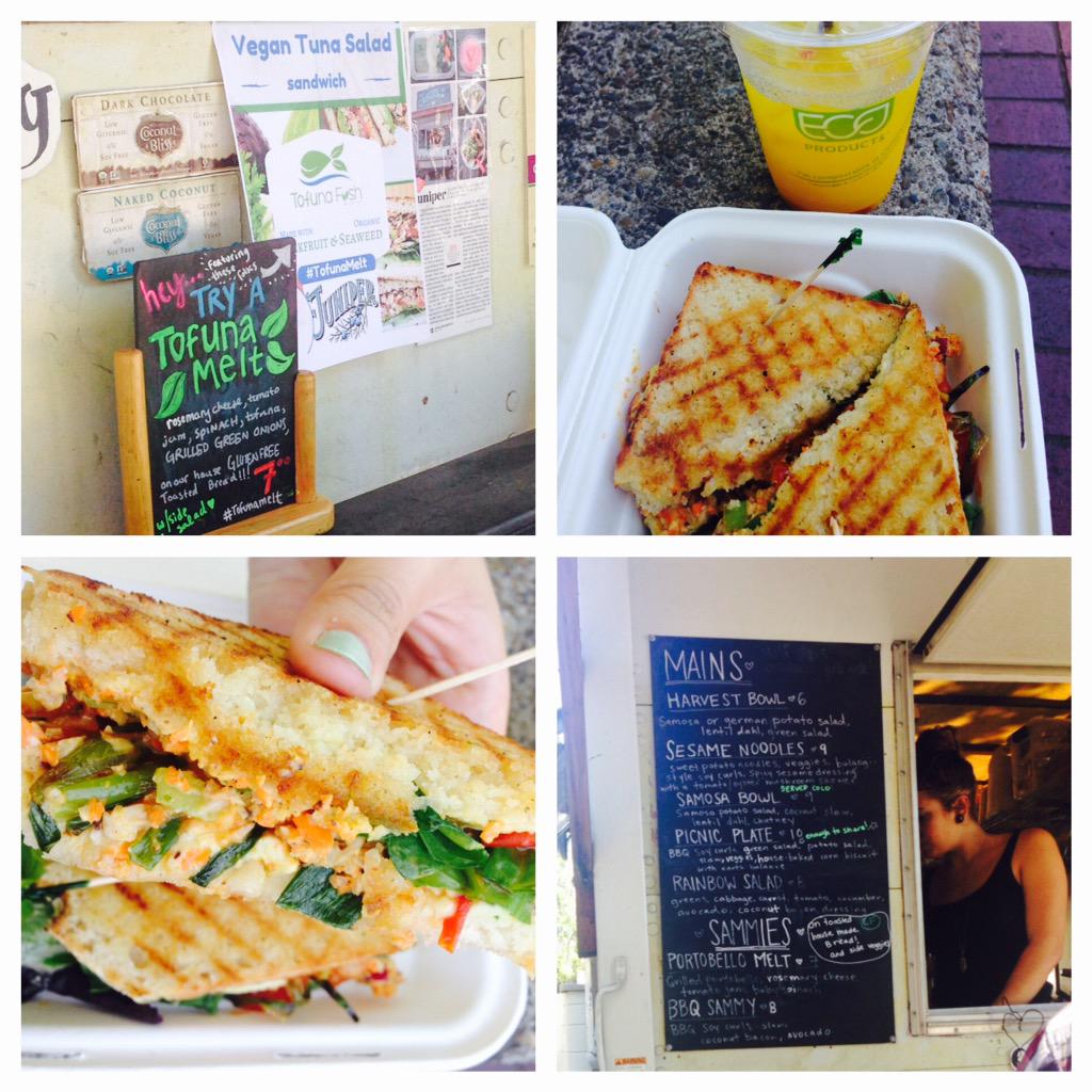 live_lovin's tweet photo. No exaggeration: one of the best sandwiches I've ever had + ginger turmeric lemonade 😻Thanks @junipercart ❤️ #vegan http://t.co/ZJ45opnA3z