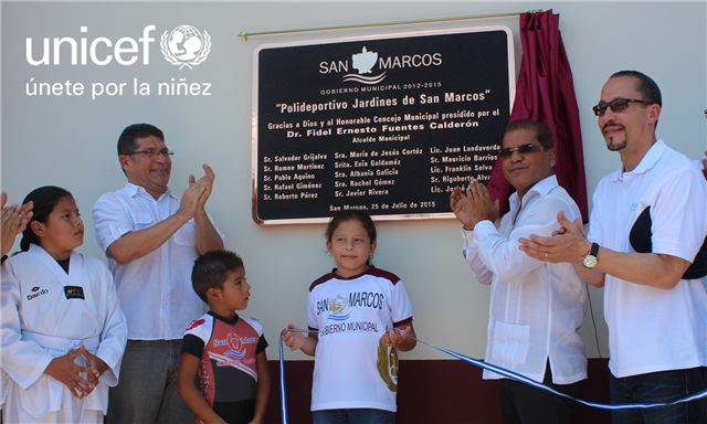 .<a href="/UnicefSV/">unicefsv</a> ​apoya plan de San Marcos para dinamizar espacios públicos por medio del deporte bit.ly/1J5yy7S