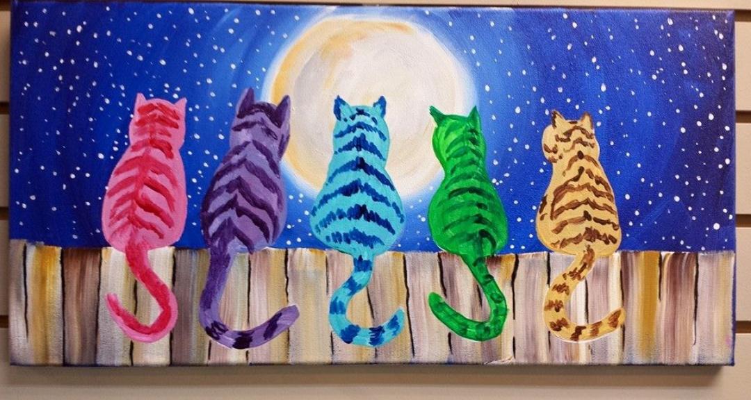 Ashley Cooper and Monty at PTT! #columbiaMo #CoMo
CATS ON THE FENCE 
Reserve your seats here 
paintthetowncolumbia.com/reservations