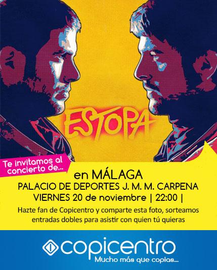 copicentro's tweet photo. Sorteamos 3 ó 4 entradas DOBLES para que vayas con quien quieras! #InvitaCopicentro @estopaoficial @ESTOPASPAIN http://t.co/xB0358kQRR