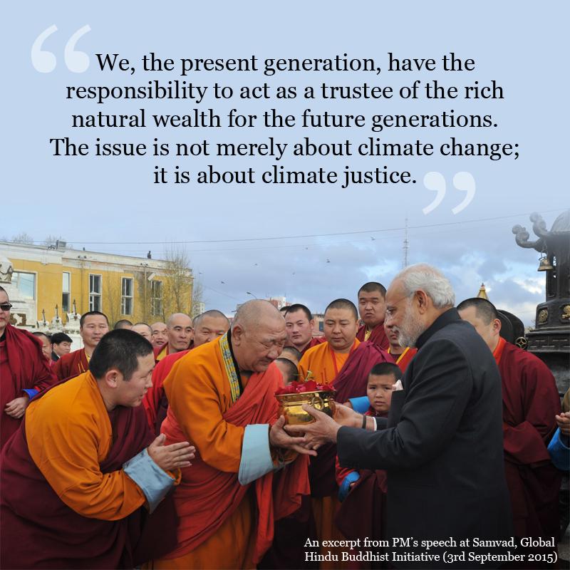 Climate justice, not merely climate change...it is our responsibility towards the future generations.