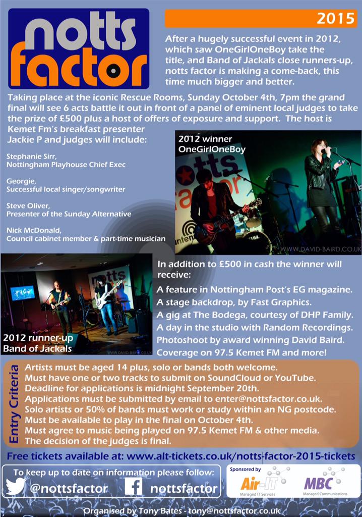 NottsFactor's tweet photo. Huge thanks to @AirITLtd, our brilliant new sponsor of #NottsFactor15 http://t.co/Xh2lzvsCWh