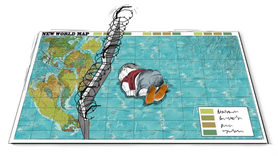 Independent's tweet photo. This cartoon says a lot about the world's response to the refugee crisis http://t.co/pIkwJV22bJ http://t.co/jm5eSipiiP