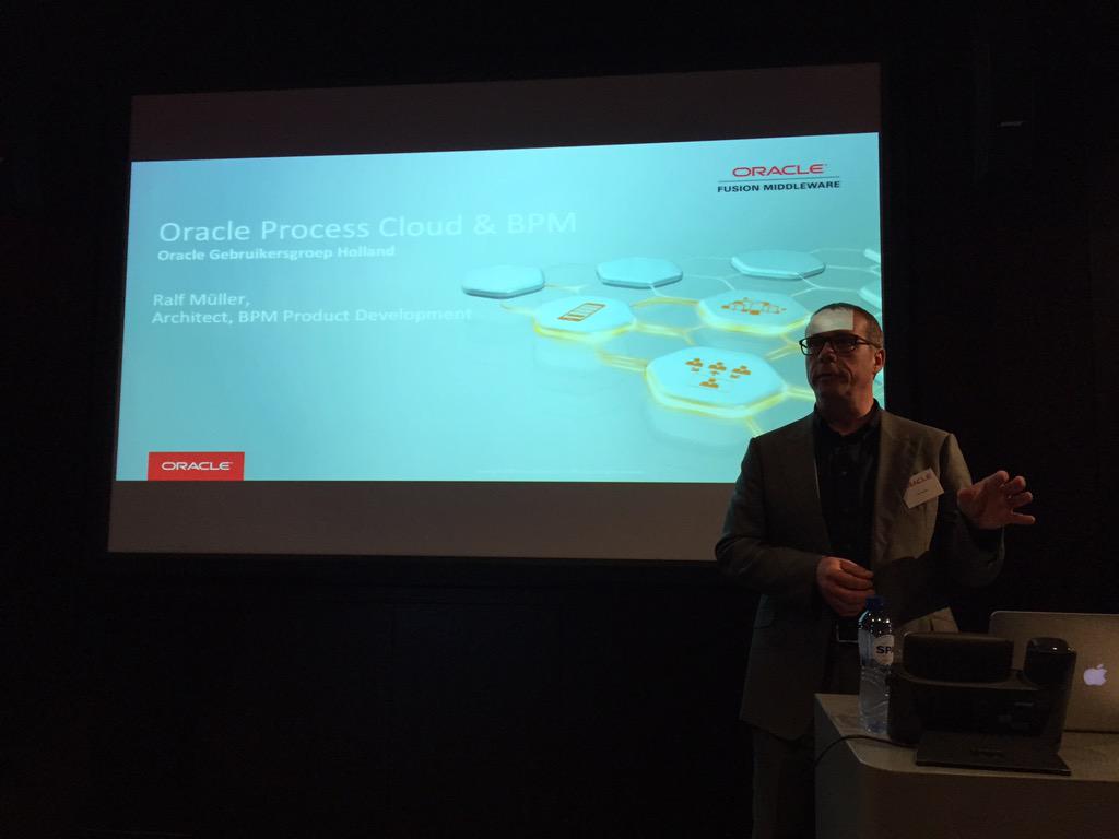 jvzoggel's tweet image. Ralf Müller kicks off at the 1st @OGh_nl SOA/BPM Special Interest Group event. #oraclepcs #BPM12c