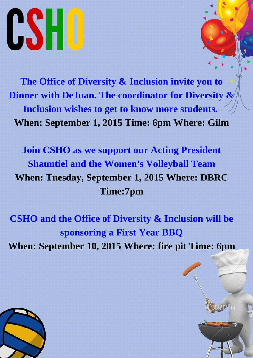 mc_CSHO's tweet image. Come grab dinner at gilman with @mc1835_DandI, then head over to the DBRC to support your clubs president!