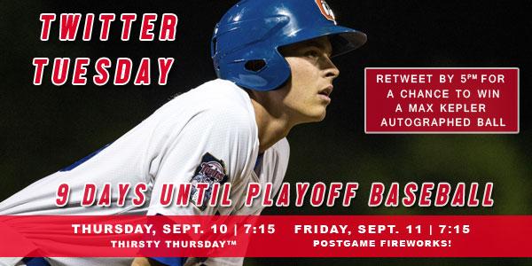 TWITTER TUESDAY! 

Max Kepler has helped lead your #Lookouts to the playoffs. RT for a chance to win a signed ball