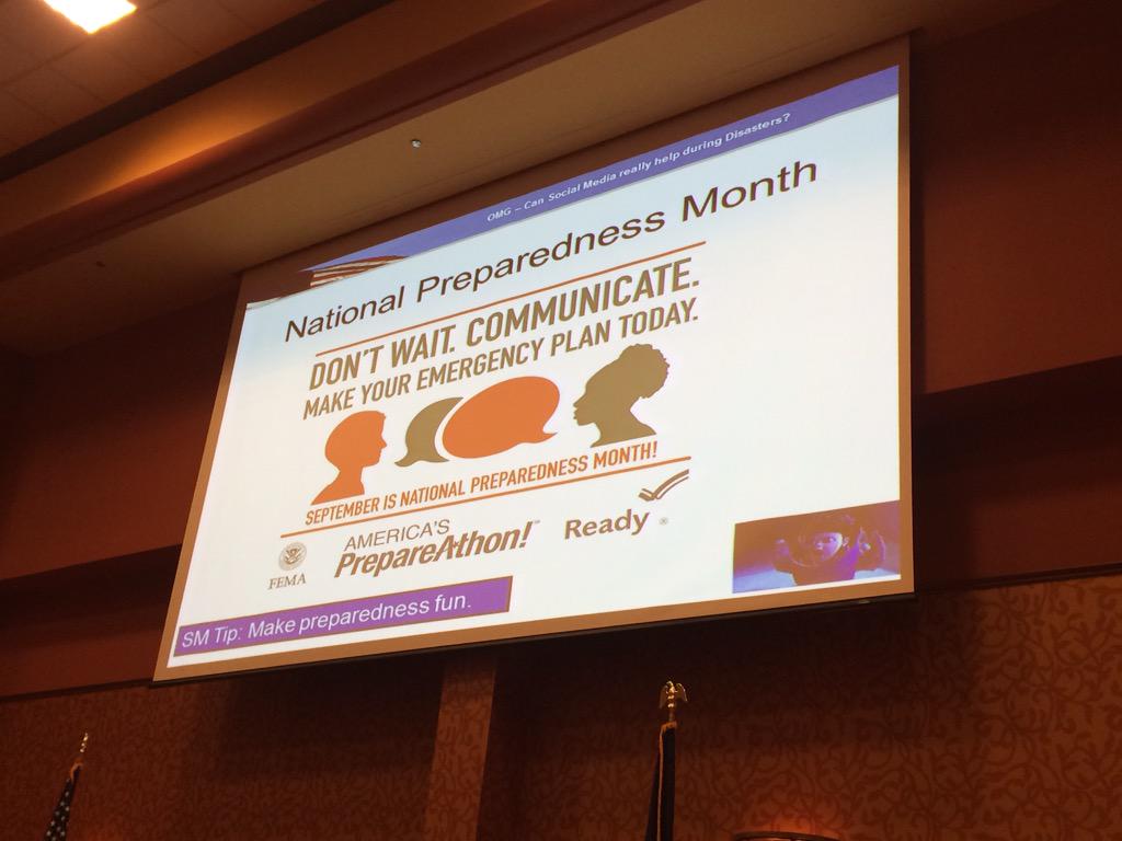 NHA_EPNEWS's tweet photo. @rusnivek discussing National Preparedness Month. @NEBIPC #2015NIPC http://t.co/tZxEpWqOeM