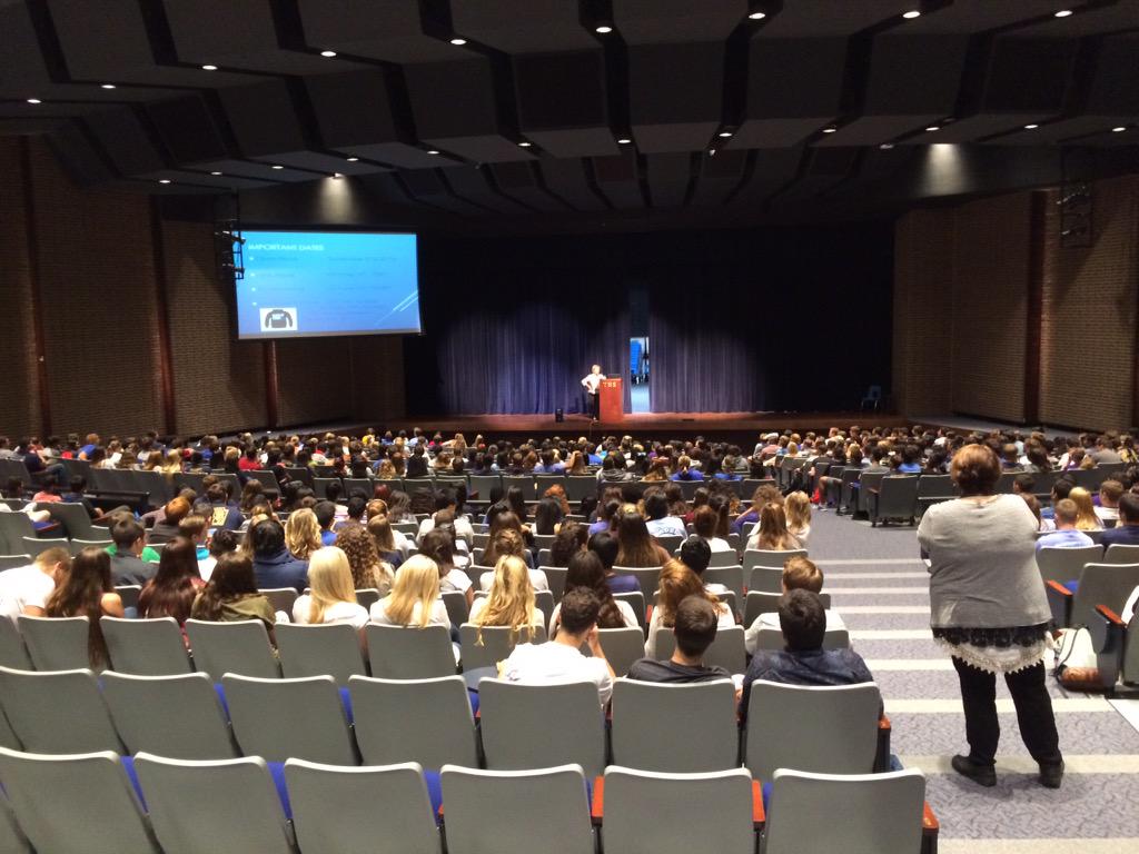 THS_Mustangs's tweet photo. Seniors! It's a short year! Senior class meeting. #jeths16 #taylorpride247 http://t.co/kUSNlQKmHQ