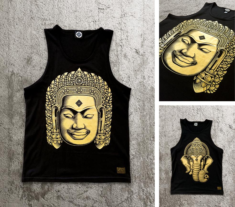 CRYPTK's tweet photo. NEW MEN'S TANKS | Available Now!! ~ http://t.co/4qWZFpBO3l #BayonBuddha #Ganesha #CryptikMovement http://t.co/yTPVoH4G8b