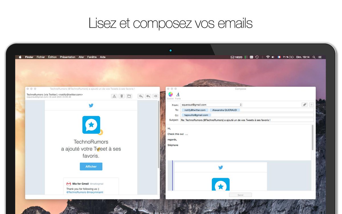 miaforgmail's tweet image. #LeJourDeLaRentree Il y a tant de mails qui arrivent bit.ly/1UhC7Ta #MailClient #emailclient #gmail #gratuit