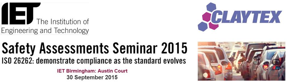 ClaytexDymola's tweet photo. Claytex exhibit SafetyAssessmentSeminar #IETsafety @IETevents @MIAmotorsport #REQTIFY @3DS_UK http://t.co/kwQewbmTIs http://t.co/YDftyxKBY5