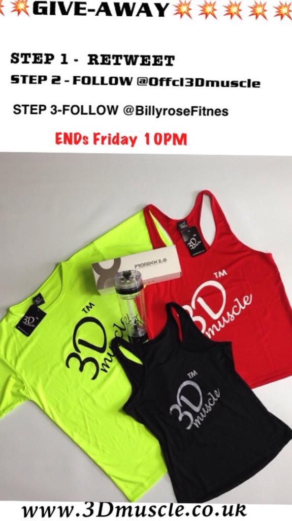 Offcl3Dmuscle's tweet photo. 💥💥Giveaway 💥💥
☑️@promixxmixer mixer
☑️@Offcl3Dmuscle  his/hers vest
☑️Men's Tshirt
Ends Friday 10pm!
Retweet &amp; follow http://t.co/YxMPGxNLEL