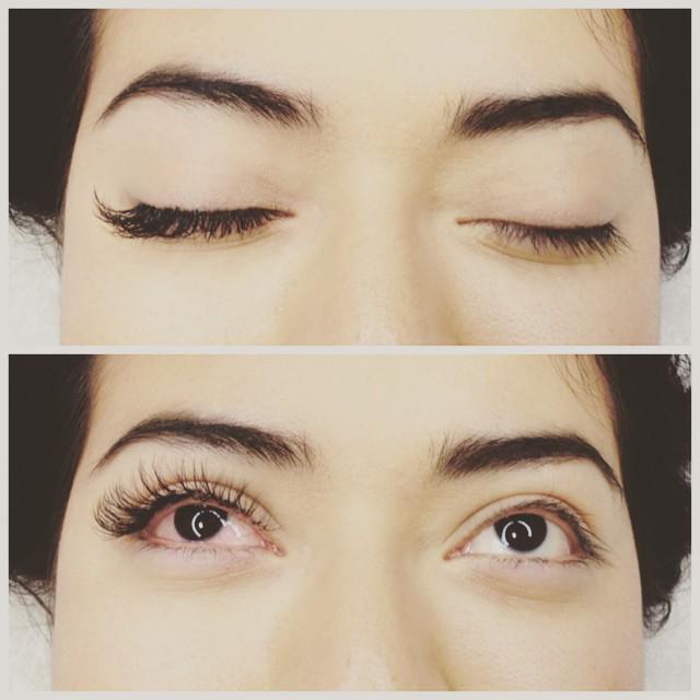 TeaganDaner's tweet image. Volume Lashes on Client&apos;s Right Eye #BeautifulDifference