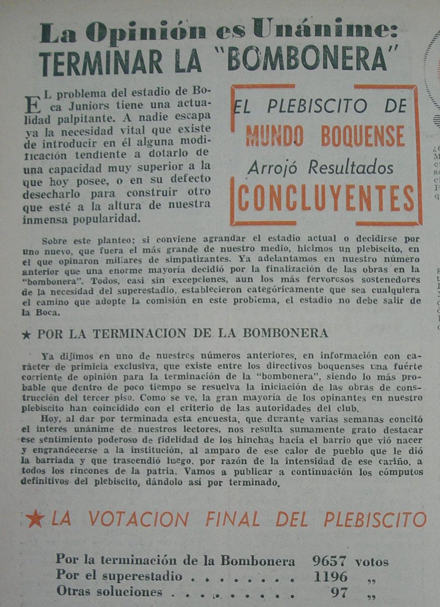 Boca Juniors - La12Tuittera (@la12tuittera) on Twitter photo Dilema en 1950: ¿Hacer la 3° bandeja de #LaBombonera o nuevo estadio? Los resultados, categóricos: (<a href="/historiadeboca/">Historia de Boca</a>) Dilema en 1950: ¿Hacer la 3° bandeja de #LaBombonera o nuevo estadio? Los resultados, categóricos: (<a href="/historiadeboca/">Historia de Boca</a>)