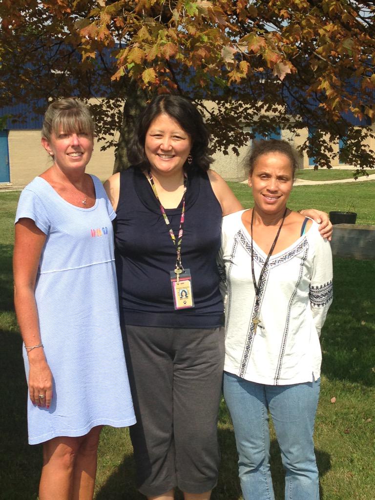 READY to Care MORE is our first grade team of Mrs. Brower, Mrs. Chung and Dr. Goodly! #WeCareA2schools