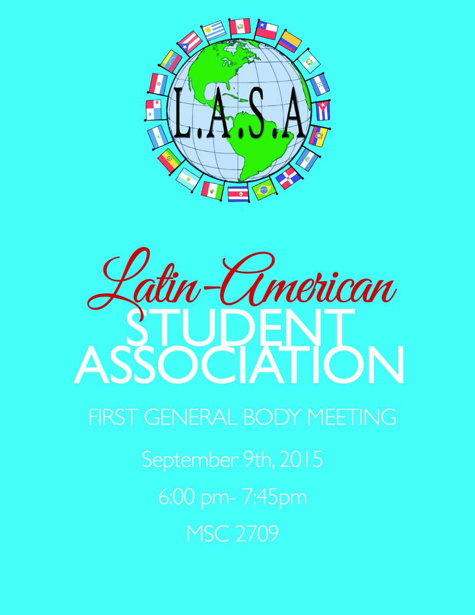 USFLASA's tweet image. Hey there everybody! Heads up for the coming weeks! Excuse the error for our GBM. Tmrw Sept. 2nd at 5. See you there!