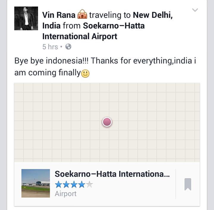 We r waiting for u <a href="/vinrana1986/">Vin</a> have a safe flite..
#VINdia is waiting...
😊😊😊😊😊