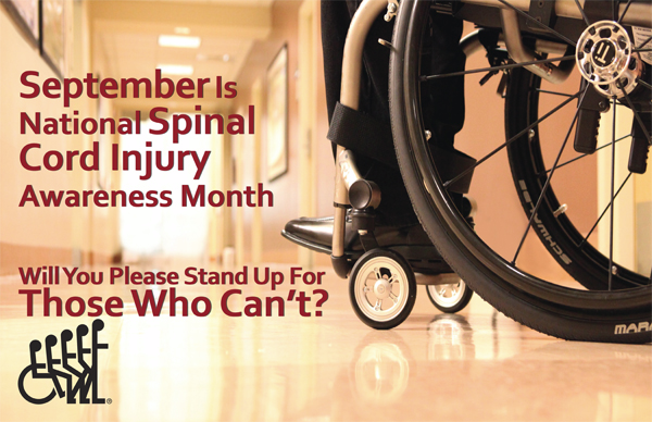 HrtLndMedical's tweet photo. #September is National Spinal Chord Injury Awareness Month;
Stand for someone who can't. #FightParalysis” http://t.co/Gofi6f1KYw