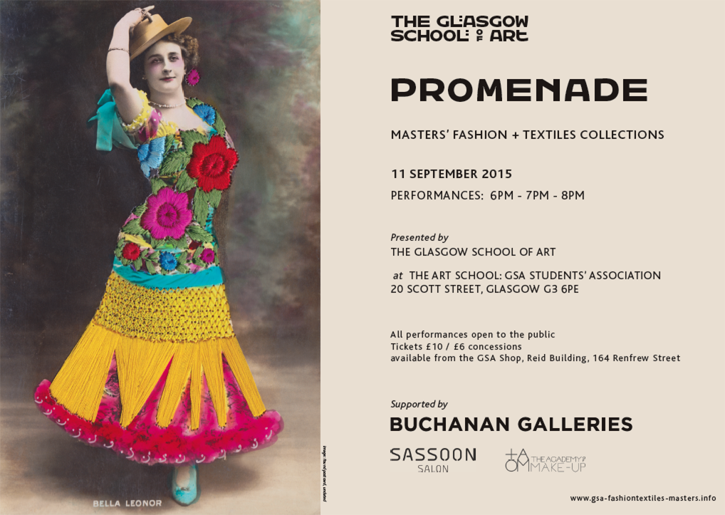 brownsroad's tweet photo. Come see our Masters Collections at the @GSofA Fashion and Textiles Promenade #FashionandTextiles #GlasgowSchoolofArt http://t.co/SEVOzdafbO
