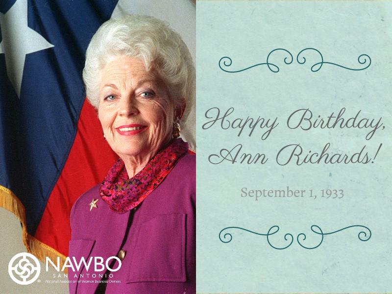 Happy birthday to the 45th Governor of Texas,  Ann Richards! 