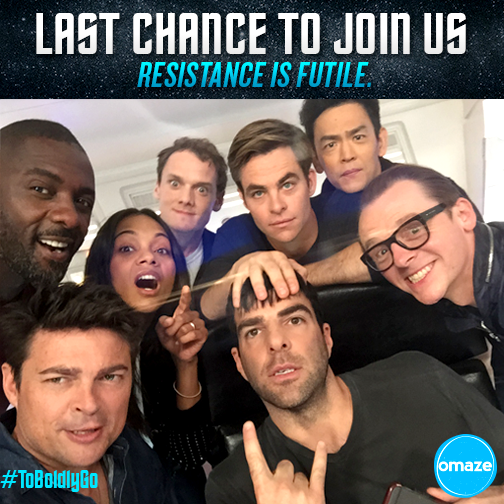 StarTrekMovie's tweet image. LAST DAY! Want to be in Star Trek Beyond, win a Captain’s chair OR hit the premiere? ENTER: bit.ly/1NZROHF