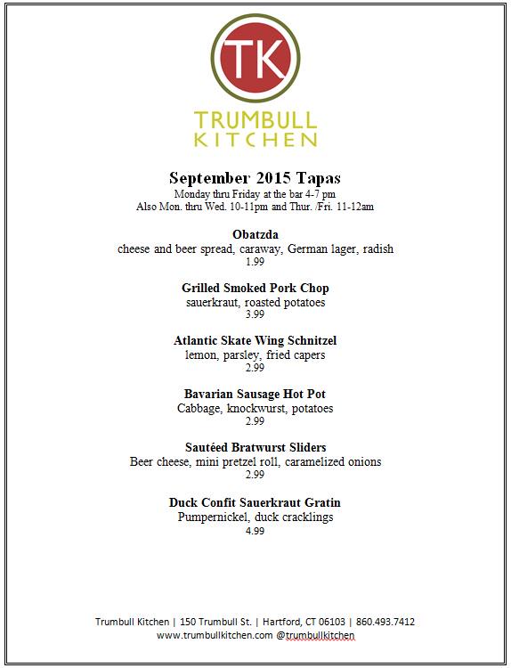 Trumbull Kitchen On Twitter This Month S Happyhour Menu Tk