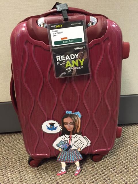 lesleym007's tweet photo. #FlatJamie - the perfect #VMworld travel companion @MnkyGrl47 http://t.co/m7CQIXVrr8
